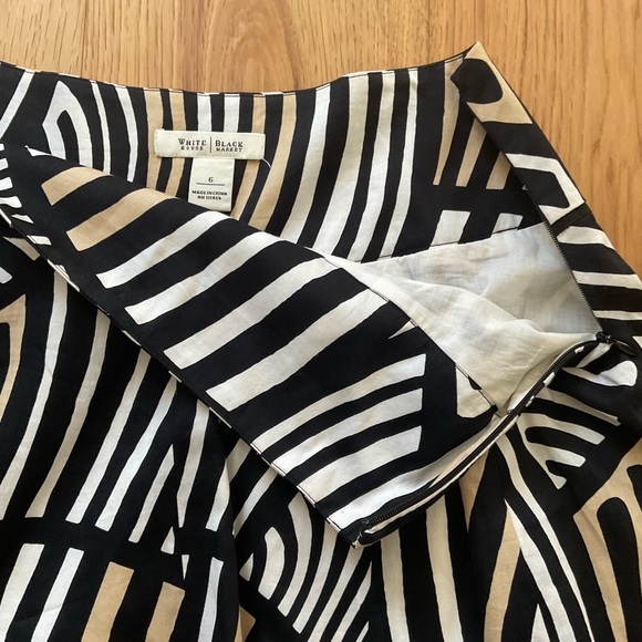 White House Black Market zebra Striped Skirt,  Size 6 - Picture 3 of 6